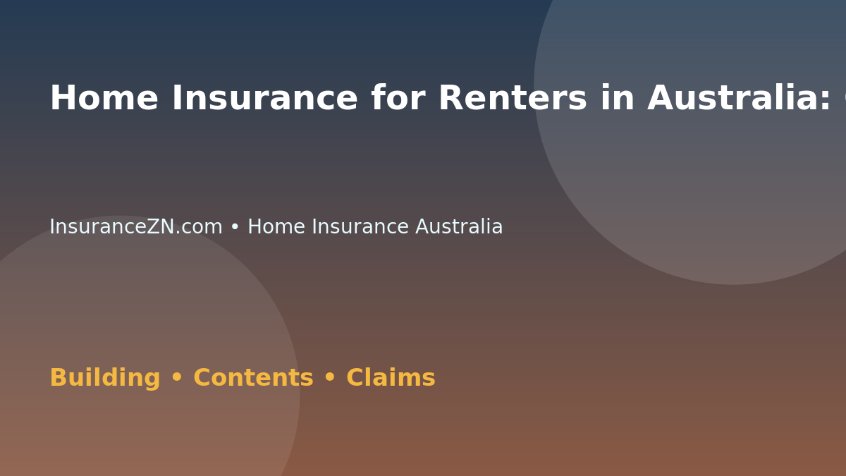 Home Insurance for Renters in Australia: Contents Checklist - Australian insurance guide