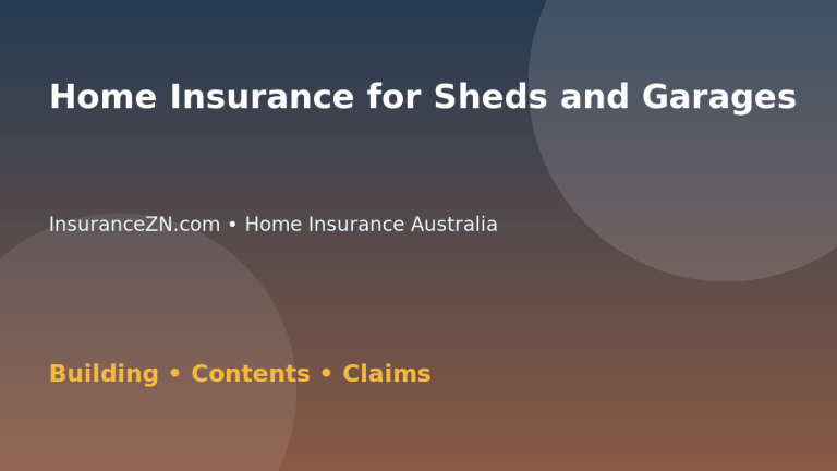Home Insurance for Sheds and Garages - Australian insurance guide