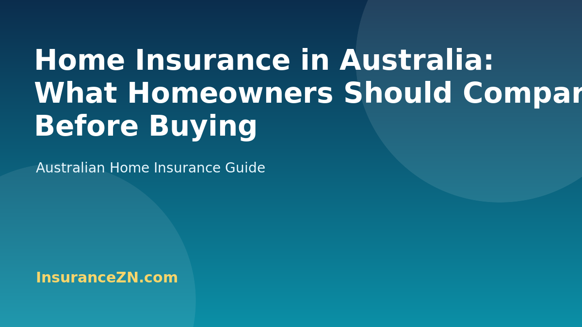 Home Insurance in Australia: What Homeowners Should Compare Before Buying - Australian home insurance guide from InsuranceZN