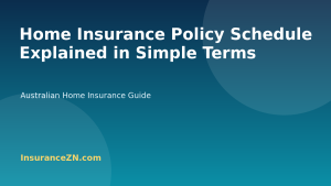 Home Insurance Policy Schedule Explained in Simple Terms - Australian home insurance guide from InsuranceZN