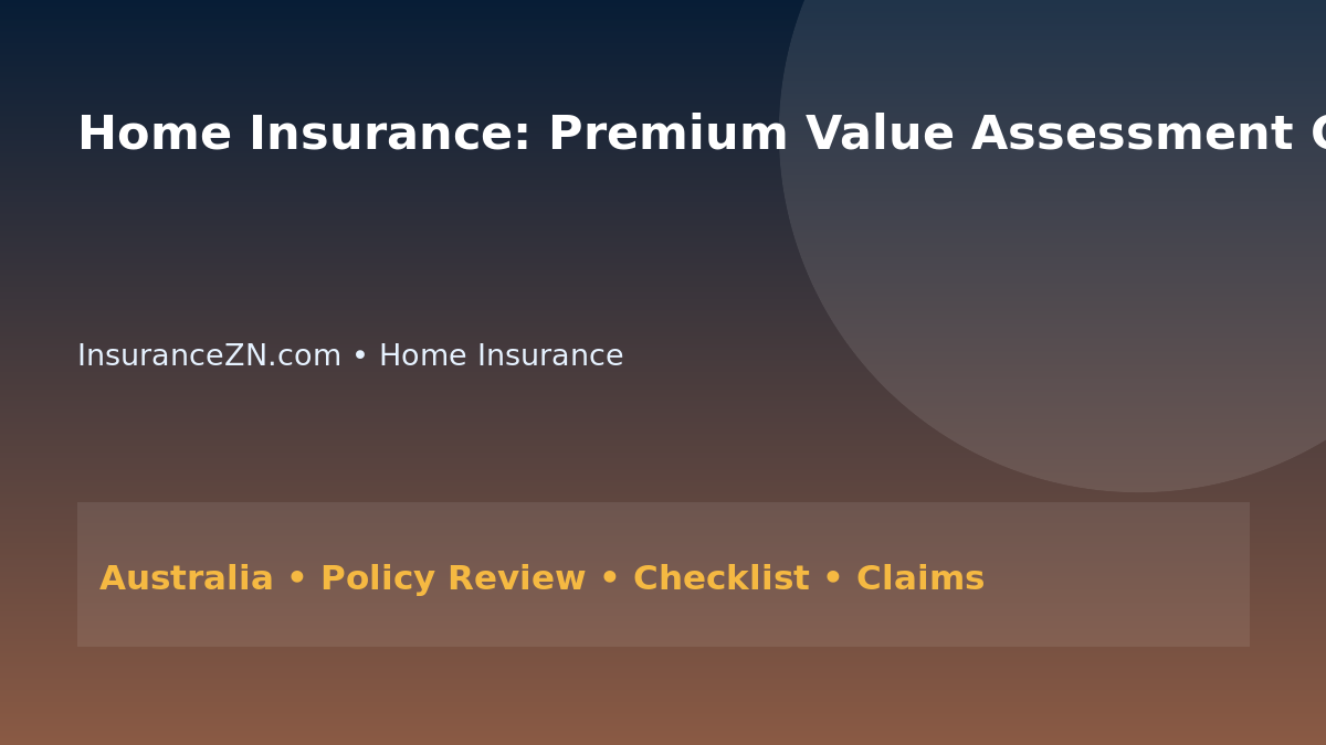 Home Insurance: Premium Value Assessment Guide for Australians 2026 - InsuranceZN Australian insurance guide
