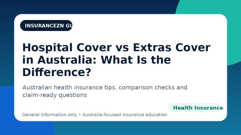 Hospital Cover vs Extras Cover in Australia: What Is the Difference? - Australian health insurance guide