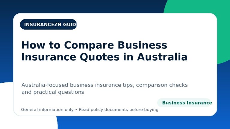 How to Compare Business Insurance Quotes in Australia - Australian business insurance guide
