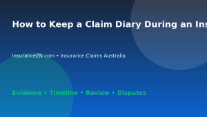 How to Keep a Claim Diary During an Insurance Claim - Australian insurance claims guide