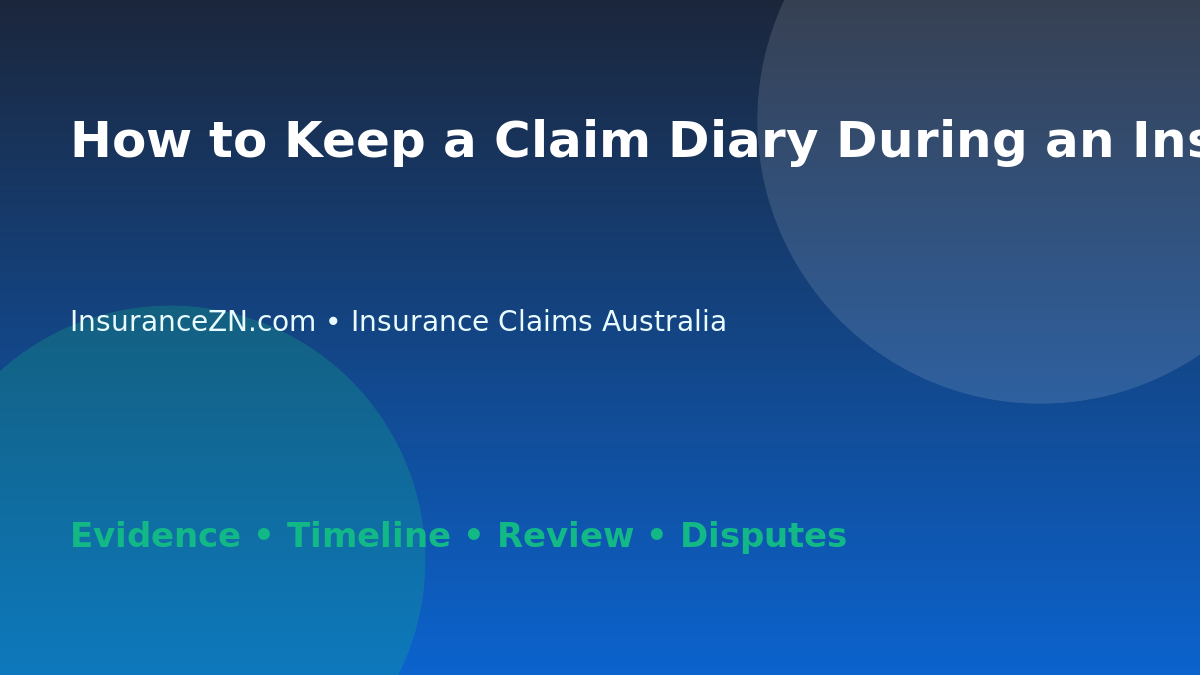 How to Keep a Claim Diary During an Insurance Claim - Australian insurance claims guide