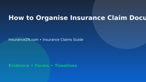 How to Organise Insurance Claim Documents Before Uploading - Australian insurance claims guide