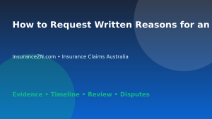 How to Request Written Reasons for an Insurance Claim Decision - Australian insurance claims guide