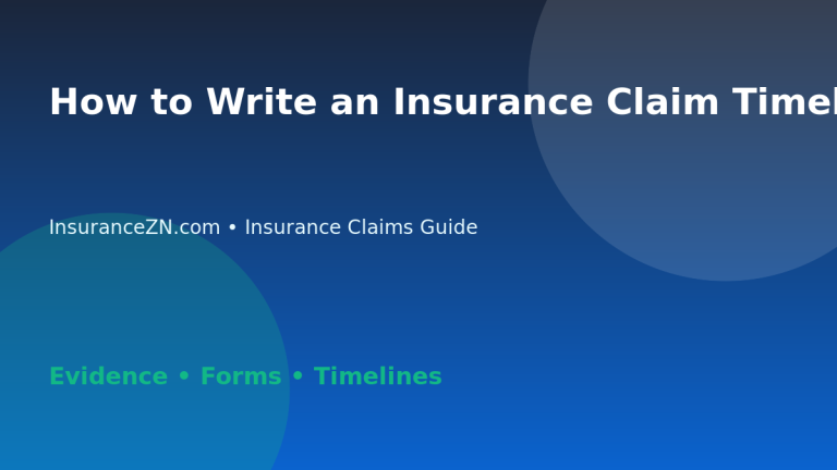 How to Write an Insurance Claim Timeline in Australia - Australian insurance claims guide