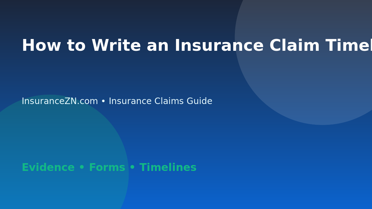 How to Write an Insurance Claim Timeline in Australia - Australian insurance claims guide