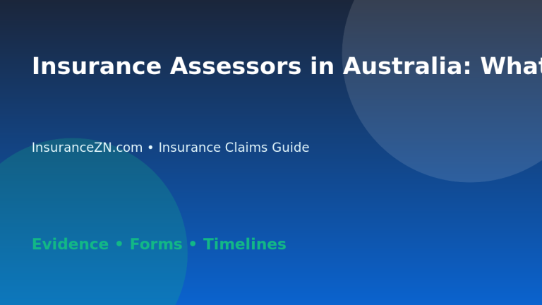 Insurance Assessors in Australia: What Claimants Should Know - Australian insurance claims guide