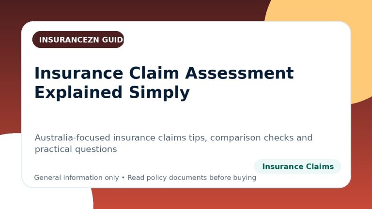 Insurance Claim Assessment Explained Simply - Australian insurance claims guide