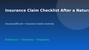 Insurance Claim Checklist After a Natural Disaster - Australian insurance guide
