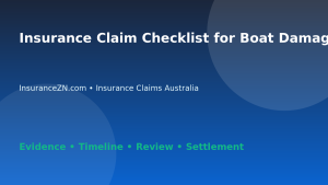 Insurance Claim Checklist for Boat Damage - Australian insurance guide