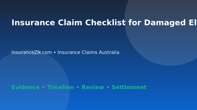 Insurance Claim Checklist for Damaged Electronics - Australian insurance guide