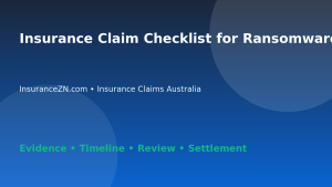 Insurance Claim Checklist for Ransomware Incidents - Australian insurance guide