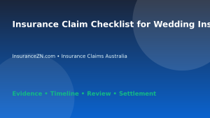 Insurance Claim Checklist for Wedding Insurance - Australian insurance guide