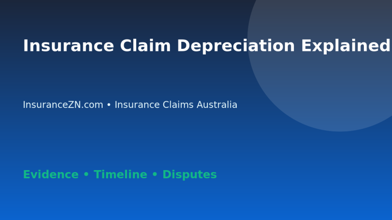 Insurance Claim Depreciation Explained for Australian Policyholders - Australian insurance guide