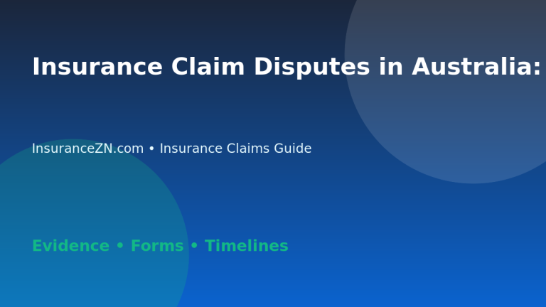 Insurance Claim Disputes in Australia: First Steps to Take - Australian insurance claims guide