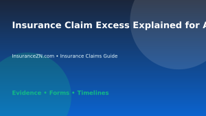 Insurance Claim Excess Explained for Australian Policyholders - Australian insurance claims guide