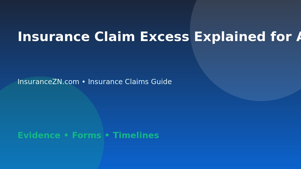 Insurance Claim Excess Explained for Australian Policyholders - Australian insurance claims guide
