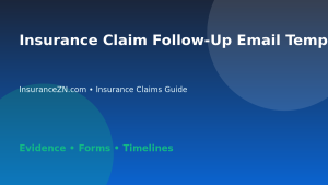 Insurance Claim Follow-Up Email Template and Checklist - Australian insurance claims guide
