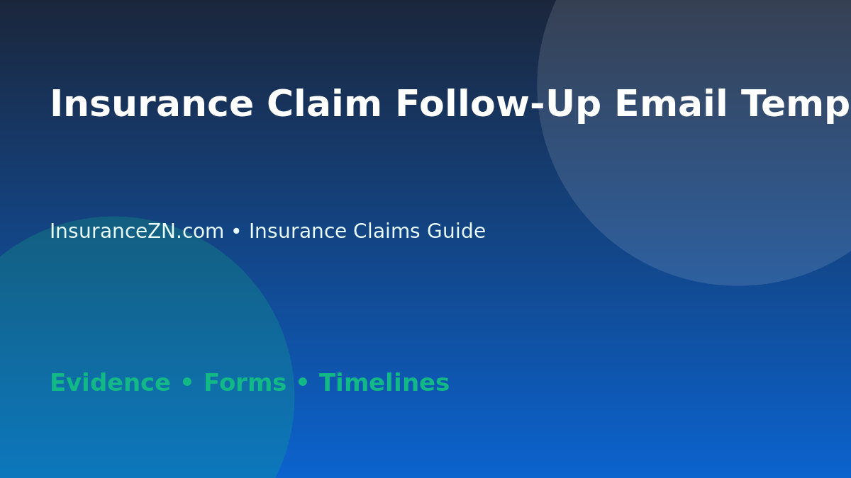 Insurance Claim Follow-Up Email Template and Checklist - Australian insurance claims guide