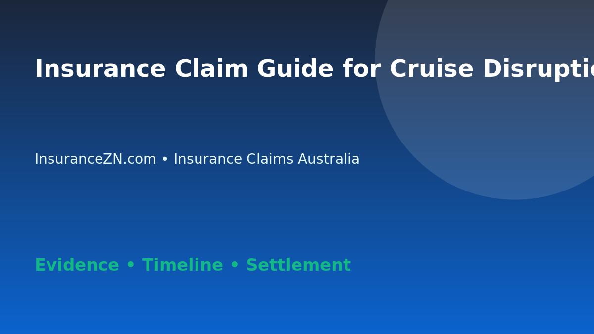 Insurance Claim Guide for Cruise Disruption in Australia - Australian insurance claim guide