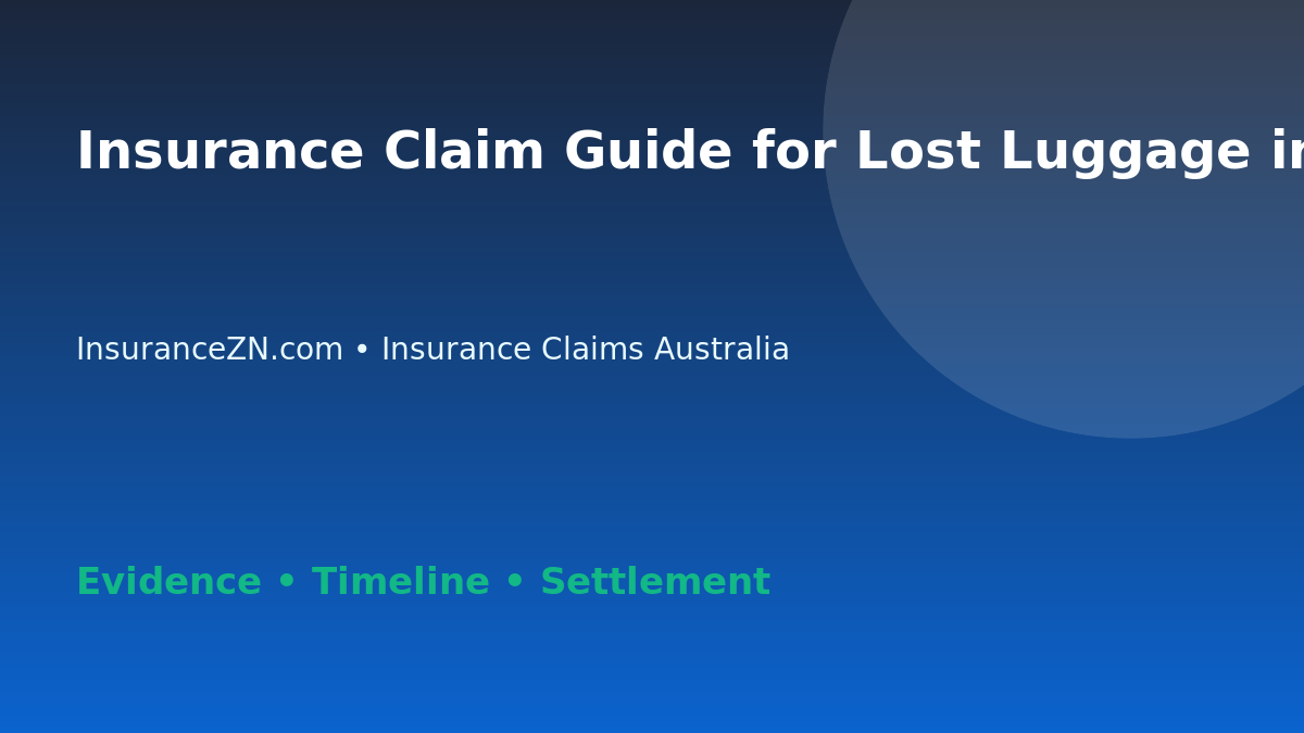 Insurance Claim Guide for Lost Luggage in Australia - Australian insurance claim guide