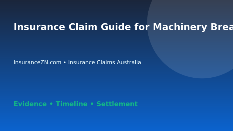Insurance Claim Guide for Machinery Breakdown in Australia - Australian insurance claim guide