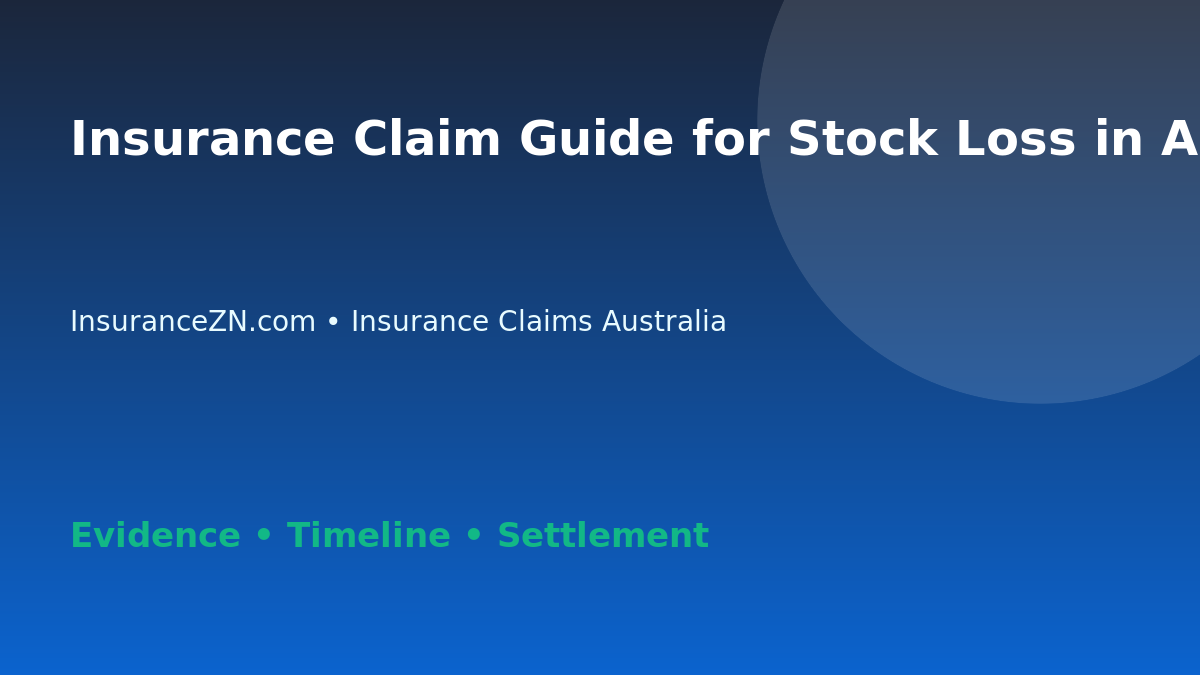 Insurance Claim Guide for Stock Loss in Australia - Australian insurance claim guide