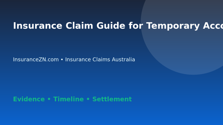 Insurance Claim Guide for Temporary Accommodation in Australia - Australian insurance claim guide