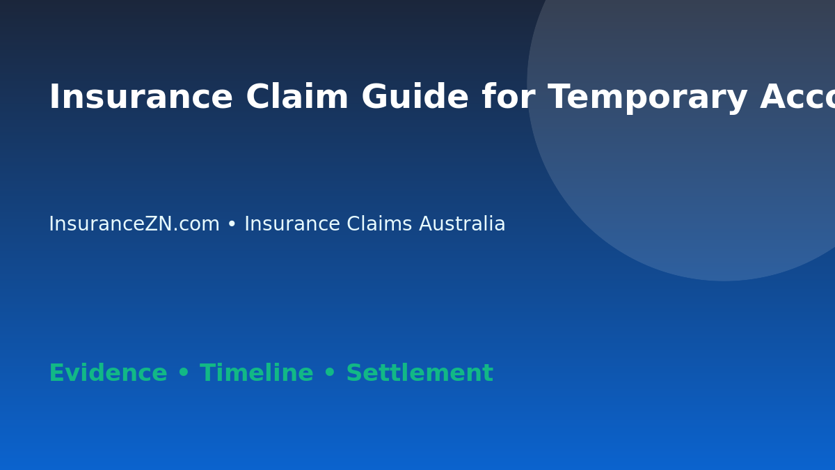 Insurance Claim Guide for Temporary Accommodation in Australia - Australian insurance claim guide