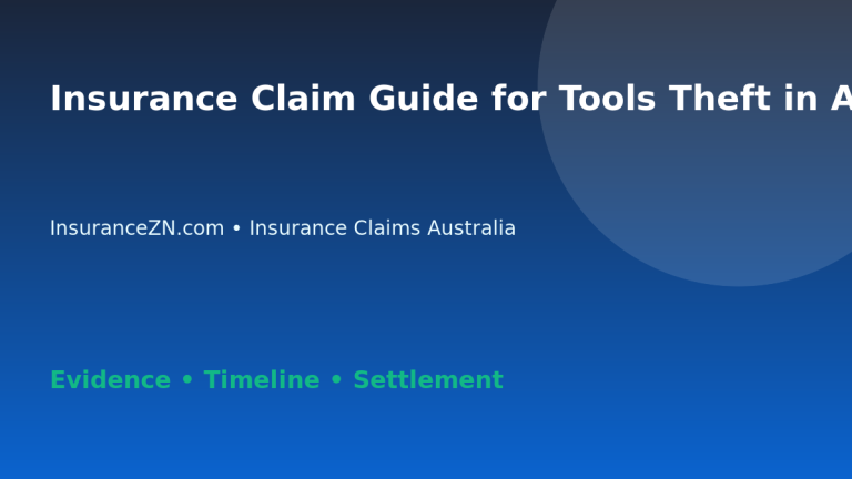 Insurance Claim Guide for Tools Theft in Australia - Australian insurance claim guide