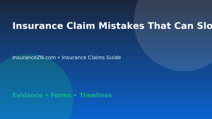 Insurance Claim Mistakes That Can Slow Down Payment - Australian insurance claims guide