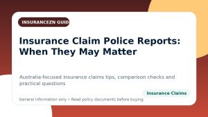 Insurance Claim Police Reports: When They May Matter - Australian insurance claims guide
