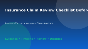 Insurance Claim Review Checklist Before Lodging a Complaint - Australian insurance claims guide