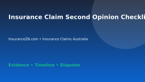 Insurance Claim Second Opinion Checklist - Australian insurance guide
