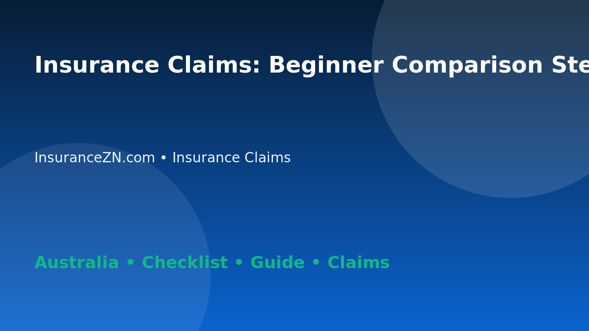 Insurance Claims: Beginner Comparison Steps for Australian Readers 2026 - InsuranceZN Australian insurance guide