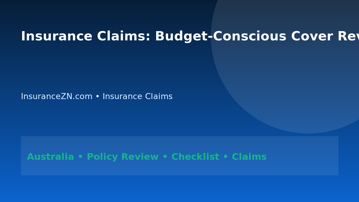 Insurance Claims: Budget-Conscious Cover Review for Australians 2026 - InsuranceZN Australian insurance guide