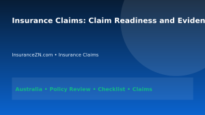 Insurance Claims: Claim Readiness and Evidence Strategy for Australians 2026 - InsuranceZN Australian insurance guide