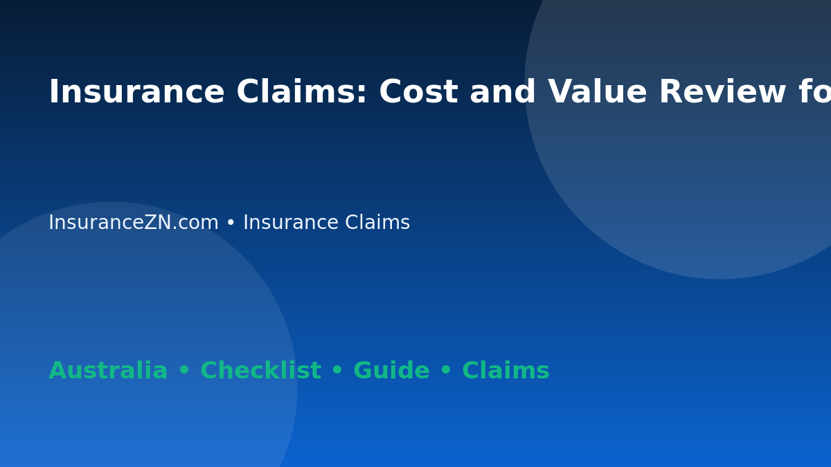 Insurance Claims: Cost and Value Review for Australian Readers 2026 - InsuranceZN Australian insurance guide