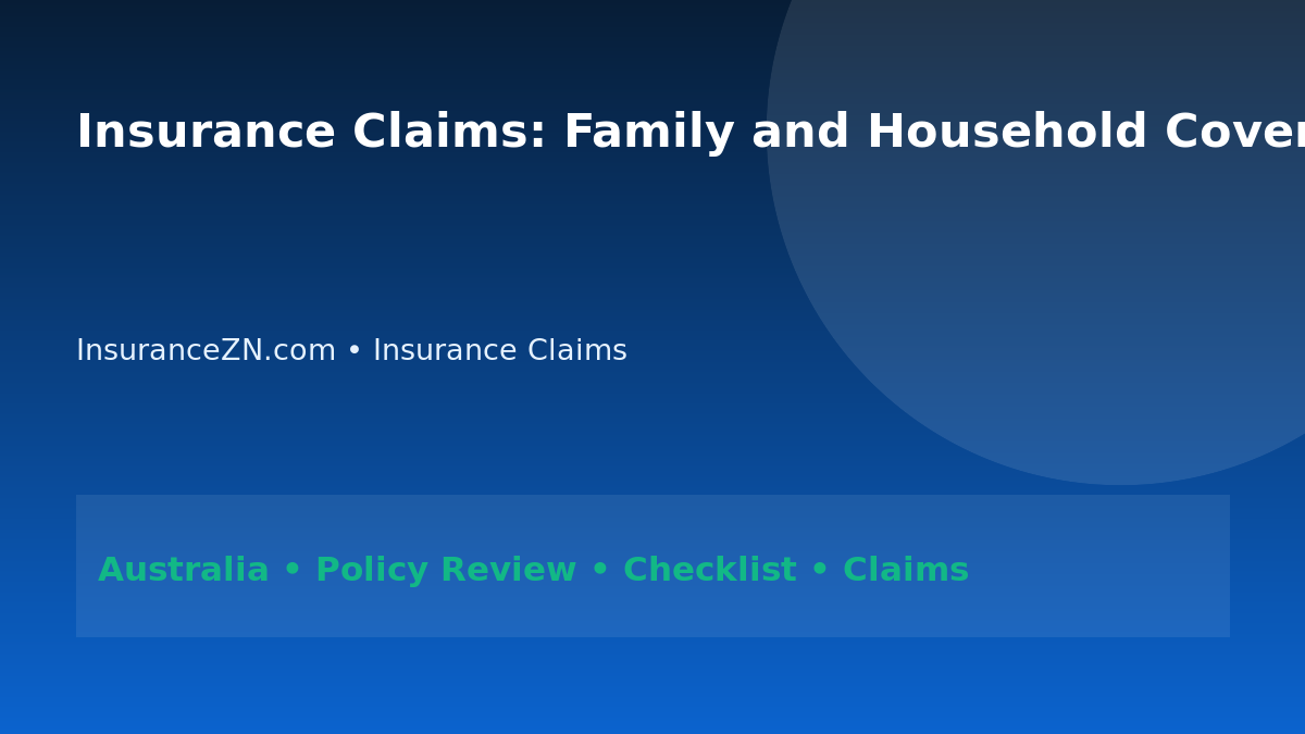 Insurance Claims: Family and Household Cover Planning for Australians 2026 - InsuranceZN Australian insurance guide