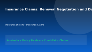 Insurance Claims: Renewal Negotiation and Documentation Plan for Australians 2026 - InsuranceZN Australian insurance guide