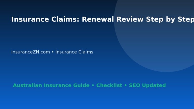 Insurance Claims: Renewal Review Step by Step for Australian Readers 2026 featured image
