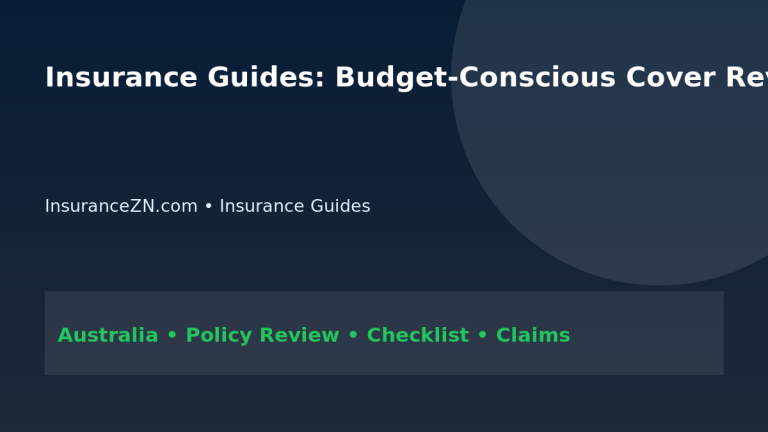 Insurance Guides: Budget-Conscious Cover Review for Australians 2026 - InsuranceZN Australian insurance guide