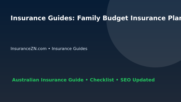 Insurance Guides: Family Budget Insurance Planning for Australian Readers 2026 featured image