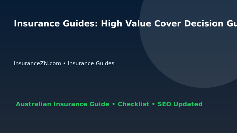 Insurance Guides: High Value Cover Decision Guide for Australian Readers 2026 featured image