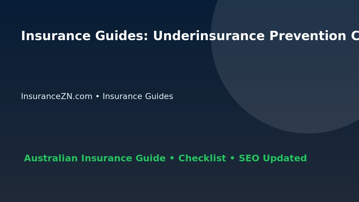 Insurance Guides: Underinsurance Prevention Checklist for Australian Readers 2026 featured image