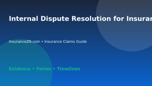 Internal Dispute Resolution for Insurance Claims Explained - Australian insurance claims guide