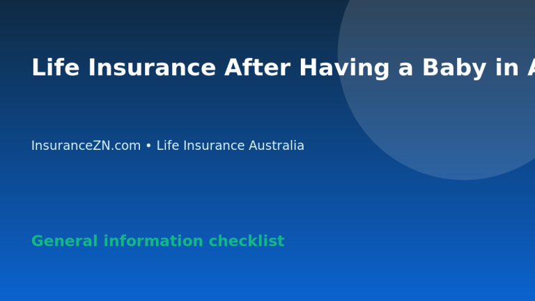 Life Insurance After Having a Baby in Australia: Review Checklist - Australian life insurance guide